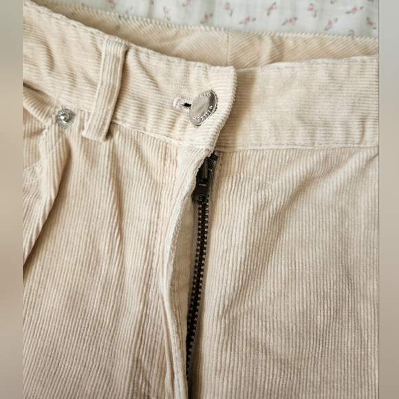 Tan Corduroy High Waisted Straight Leg Pants - Picture 4 of 8